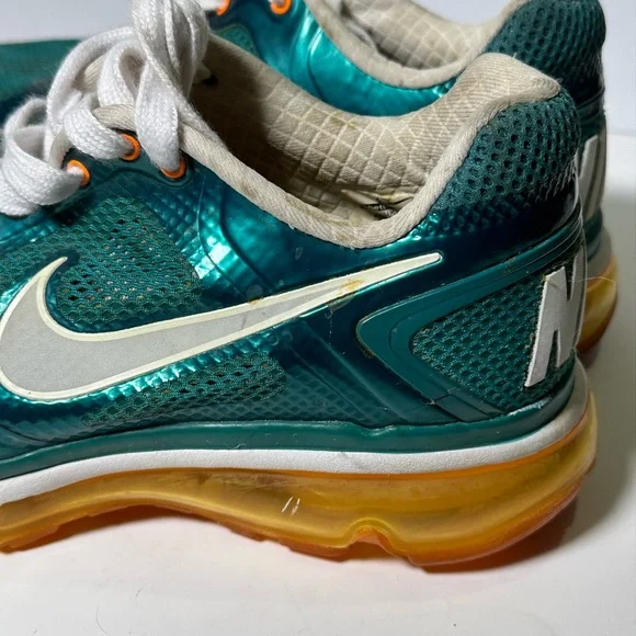 Nike Air Max Mens Miami Dolphins Aqua Orange Vintage Size 7.5 - Picture 9 of 16
